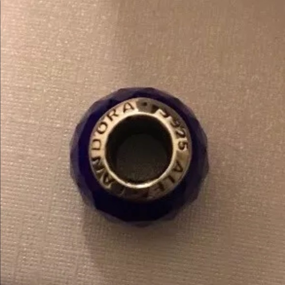 Authentic Pandora Essence Deep Azure Geo-Metric Charm - Picture 3 of 4